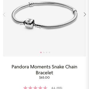 Pandora sterling silver bracelet